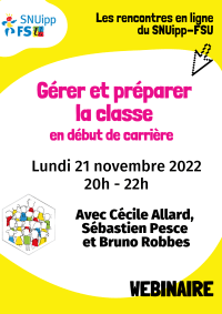 Webinaire : Préparer sa classe